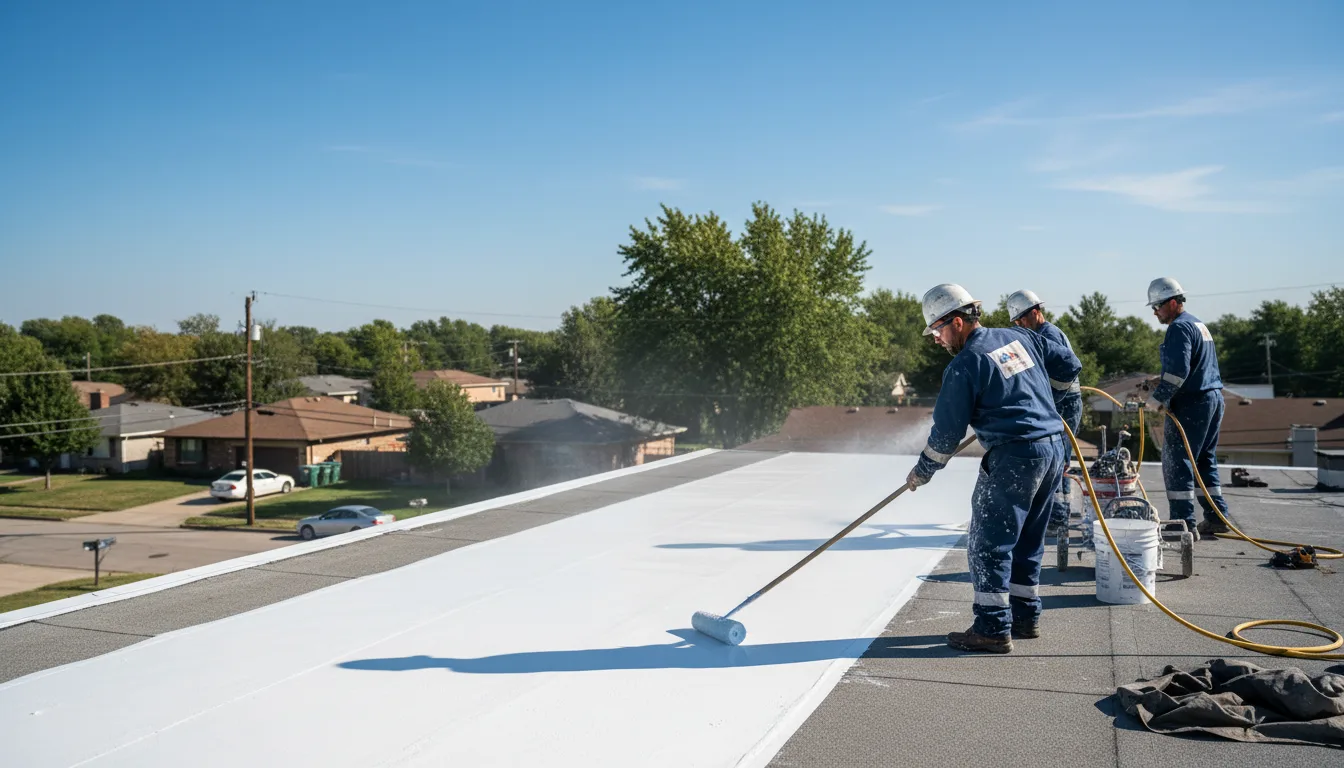 Commercial roof coating in Oilton, OK near me